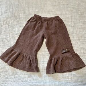 Matilda Jane Kids Ruffle Pants in Brown